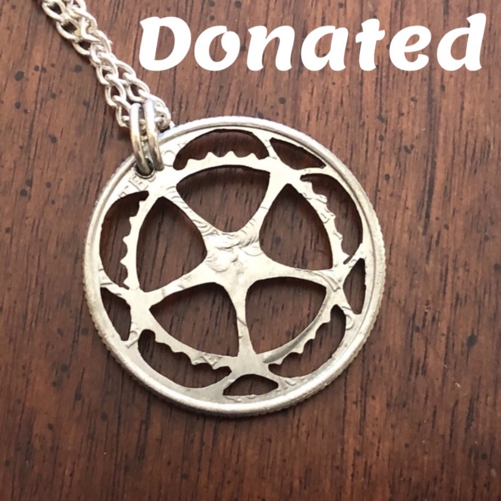 ⚙️ bicycle gear ⚙️ steampunk coin pendant